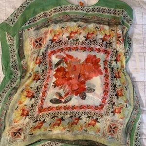 Anthropologie transparent silk closed kimono